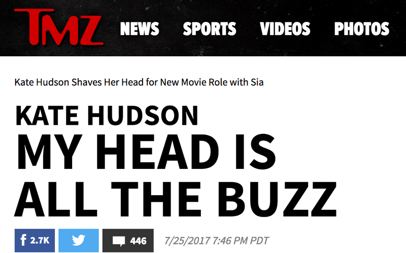 Illustration for article titled Kate Hudson Buzzed It All Off, So What's With This Wig???